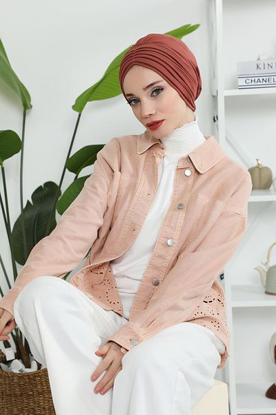 Aisha's Design موديل B-13 بونيم قطن ممشط مطوي