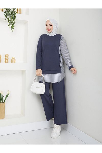 Moda Krash Side Lace Detail Modal Suit