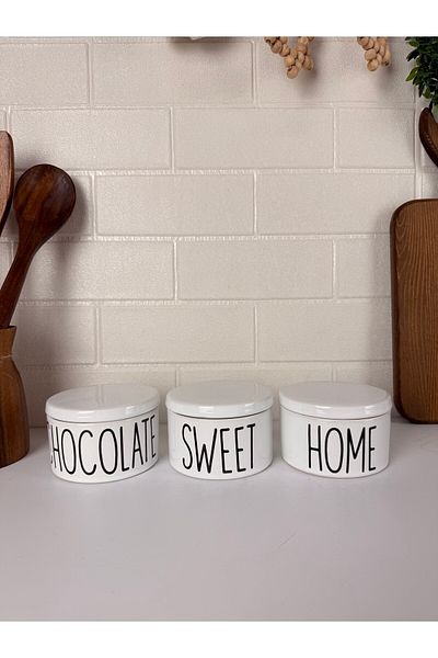 Mirilliahome Porcelain Vacuum 3-Piece Jar Set