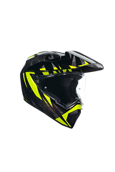 AGV Kask/ax-9 Multı Plk Steppa Carbon Grey Yellow Fluo