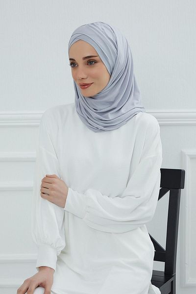 Aisha's Design Front Cross Sewing Drawstring Practical Combed Cotton Shawl,CPS-45,CPS-45