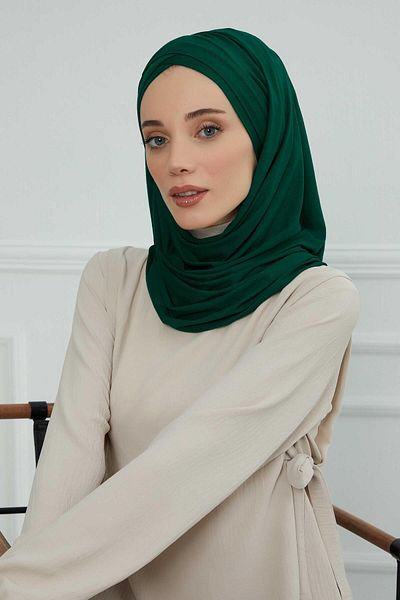 Aisha's Design Practical Combed Cotton Shawl - Front Cross Sewing and Drawstring, Cps-45, Cps-45