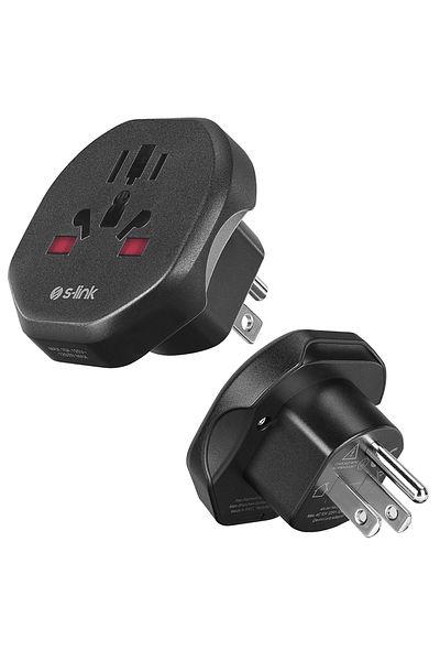 Powermaster S-Link Sl-Wl05 Universal - Converter to American Type Socket Adapter Plug