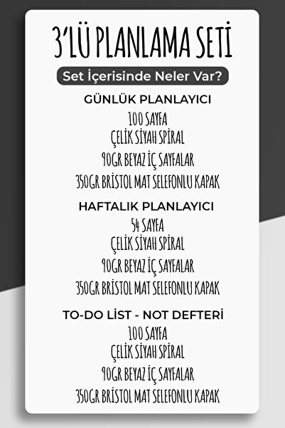 Anime Marketi 3-Planning Set - 3 Different Products - Daily Planner Weekly Planner To-Do List