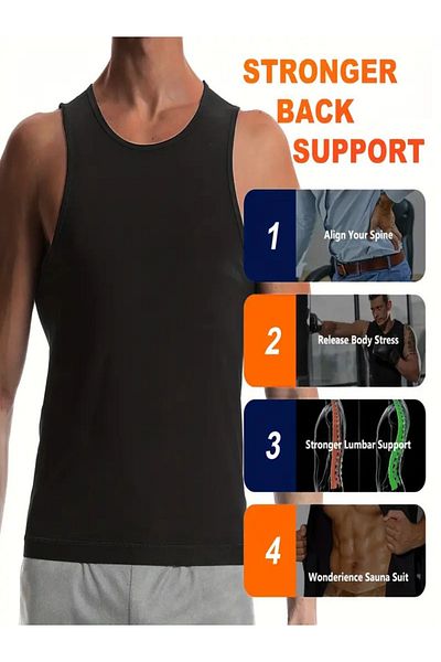 Ankaflex Unisex Slimming and Fat Burning Dress - Sweat-Making Undershirt, Elastic Garment and Body-Recovery Sauna Vest