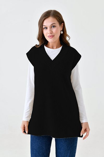 NİSUM MODA Nisum V-Neck Knitwear Slip Pullover