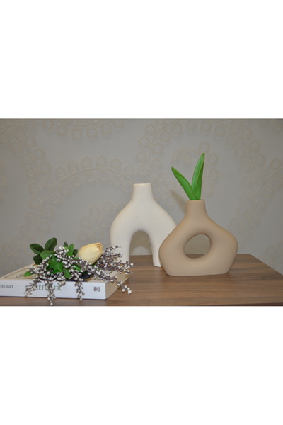 ELBUCOLECTION Set de vaze duble, obiecte decorative pentru casă