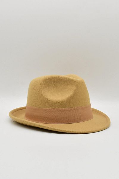 Külah Men's Camel Fedora Hat