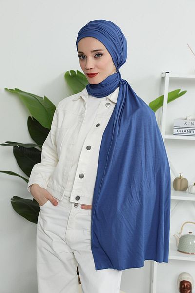 Aisha's Design شال بونيه قطني ممشط برباط، bt-1