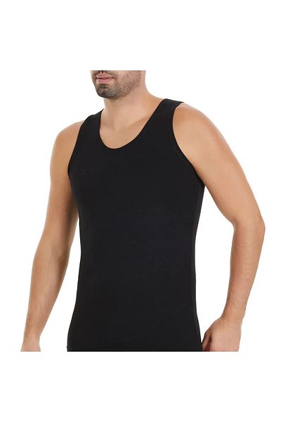 Yıldız Çamaşır Men's Black Single Modal Strap Undershirt
