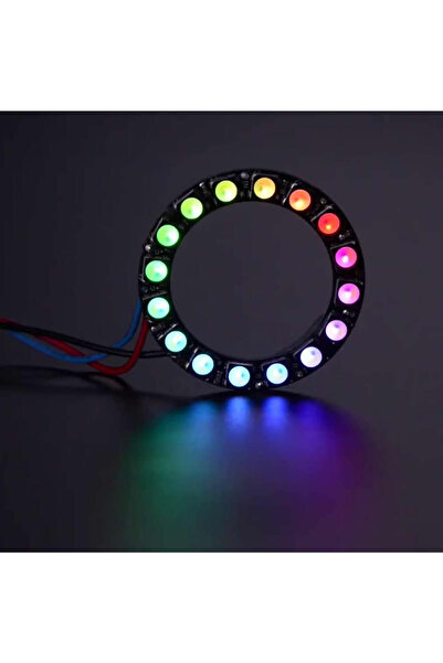 Genel Markalar 16 Bit NeoPixel Halka Ring WS2812B 5050 Rgb Led Modül 16’lı Dijital Adreslenebilir Lamba Programlan