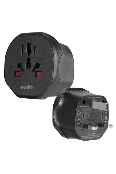 Powermaster S-Link Sl-Wl07 Universal - Uk Type Converter Socket Adapter Plug