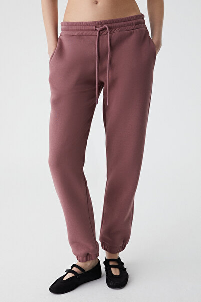 GRIMELANGE MARITZA Γυναικεία - Fleece 100% οργανικό βαμβάκι, ελαστική μέση, άνετο παντελόνι δαμάσκηνου