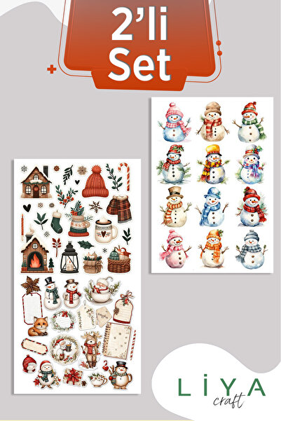 LiyaCraft 2'Li Sticker Vintage Kar Temalı