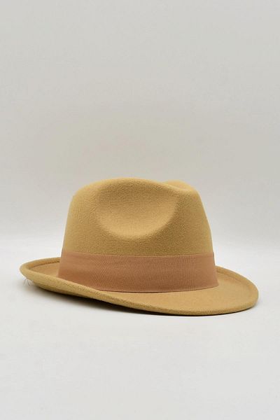 Külah Men's Camel Fedora Hat