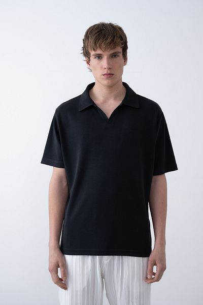 İLKCET MODA Ανδρικό μπλουζάκι Oversize με λαιμόκοψη