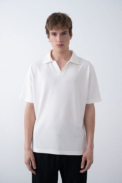 İLKCET MODA Ανδρικό μπλουζάκι Oversize με λαιμόκοψη