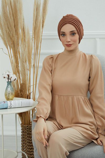 Aisha's Design موديل B-13 بونيم قطن ممشط مطوي