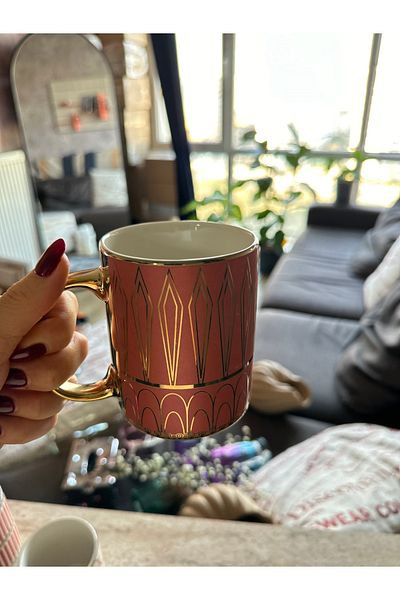 Kalya Concept Kly-Aura Ceramic Mug - Stylish Elegant Luxury Cup (10X8 cm)