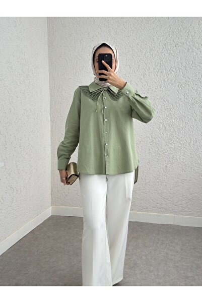 Modamorfo Καγκλά Υ. - Πουκάμισο με μακρύ κουμπί με λεπτομέρεια γιακά