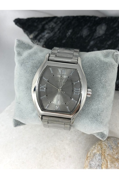 Coliseum Men's Wrist Watch with Roman Numerals Silver Inside Gray