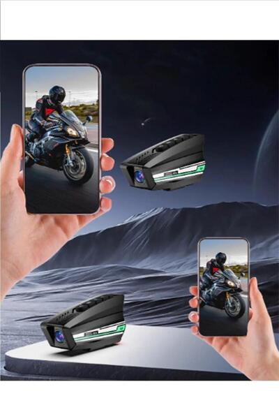 PREPARE 1080P Kameralı Wifi Kask Kulaklık 2000 mAh Su Geçirmez Bluetooth 5.3 Arka Uyarı Işıklı