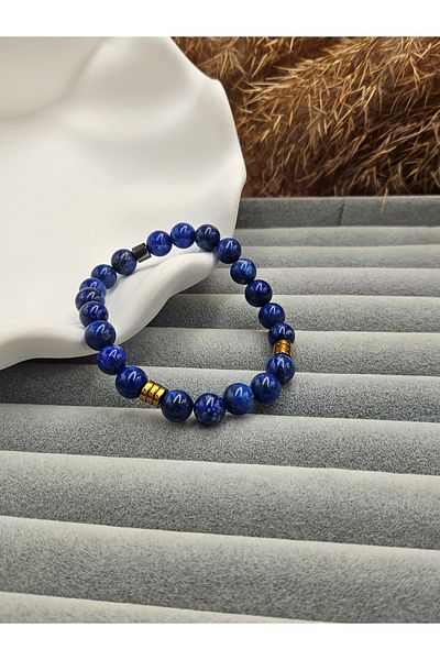 AURA Men's Bracelet - Natural Stone, Lapis Lazuli Stone