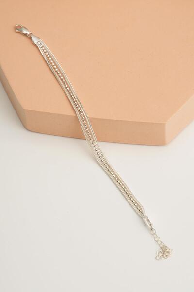 Sümer Telkari Hasır Elişi Tasarım Gümüş Bileklik 4425