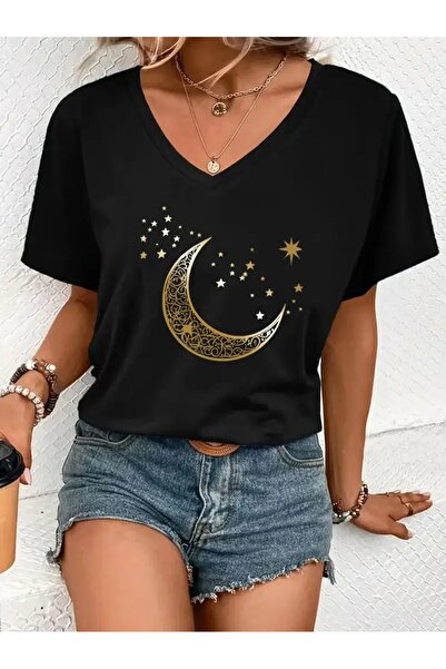 WOODROFFE Γυναικείο T-Shirt με λαιμόκοψη Oversize Loose New Season