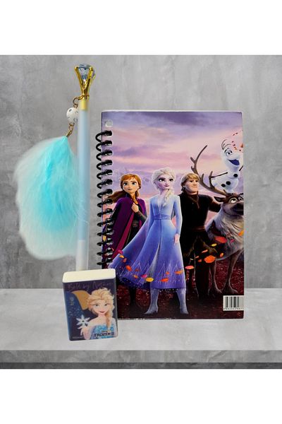 ÇİLEKHOMEAVM Blocnotes FROZEN LAND OF SNOWmen - pix cu pene de piatră și gumă congelată