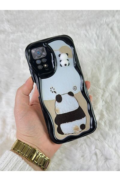 Vip Case Redmi Note 11 Pro/Note 12 Pro 4G-لطيف تيدي بير باندا نمط ثلاثي الأبعاد لطيف تصميم لامع باندا