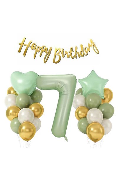 DÜVENCİ TİCARET Smoke Green Age Balloon Set