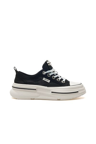 Guja Women's Sneakers with Stone Detail - Casual Shoes, Black, 25Y389 Z