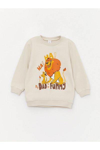 LC Waikiki Lcw Crew Neck Long Sleeve Printed Baby Boy Sweatshirt Pack of 2