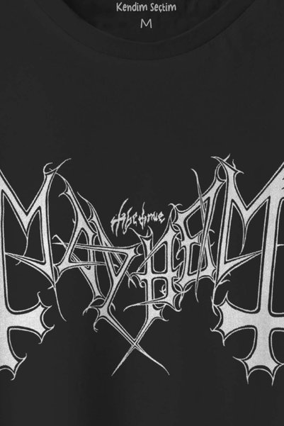 Kendim Seçtim Tricou Black Metal Mayhem Tricou din bumbac, unisex, cu imprimeu Music Rock