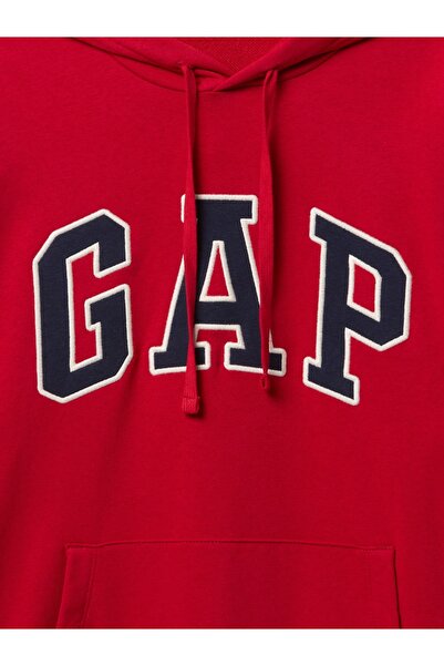 GAP Ανδρικό φούτερ από γαλλικό ύφασμα πετσέτας με κόκκινο λογότυπο Gap