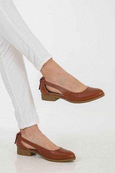 MaskButik Boty na nízkém podpatku - Volpen Skin Tan