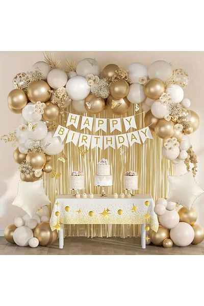 CANSIN Gold White Balloon Chain
