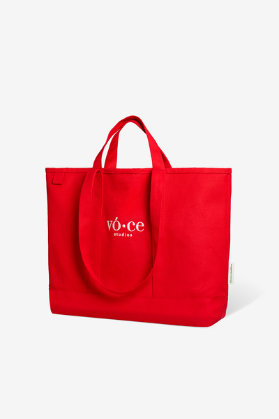voce studios حقيبة قماش أحمر اللون من Colorpop