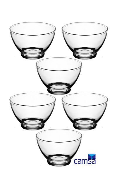 Queen’s Kitchen Rosha Set of 6 Thin Round Glass Bowls