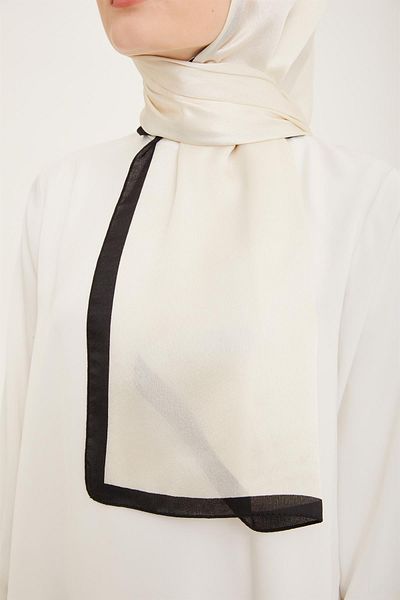Armine Τεντωμένο σάλι με σχέδιο Janjan - Dark Cream 84