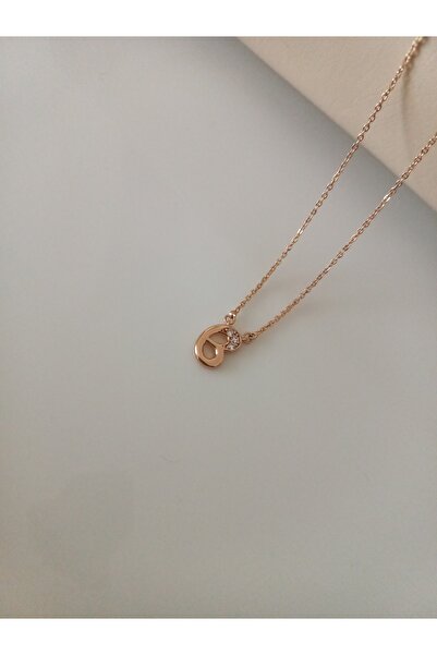 Tişt Accessory XUPING KADIN GOLD RENK ZİRKON TAŞLI B HARFLİ ÇELİK KOLYE