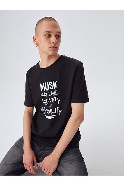 Ltb Black T-shirt with Slogan Written