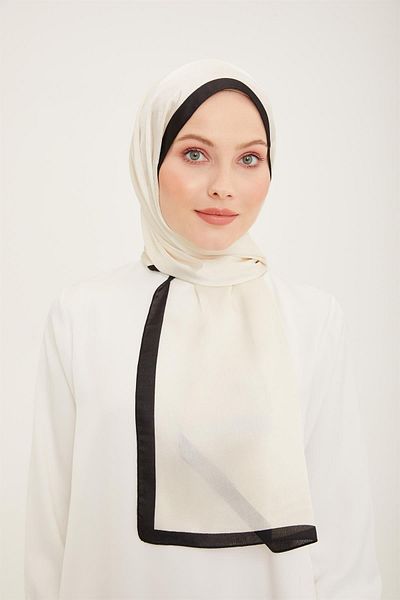Armine Τεντωμένο σάλι με σχέδιο Janjan - Dark Cream 84
