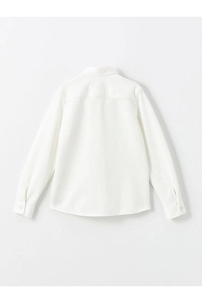 LC Waikiki Lcw Vision Ecru Long Sleeve Textured Boy Shirt