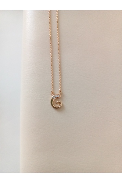 Tişt Accessory XUPING KADIN GOLD RENK ZİRKON TAŞLI G HARFLİ ÇELİK KOLYE
