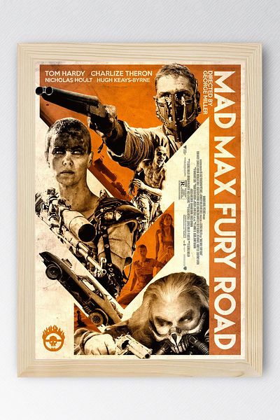 Saturn Επιτραπέζιο με κορνίζα Mad Max Fury Road - Επιτραπέζια αφίσα ταινίας Mad Max