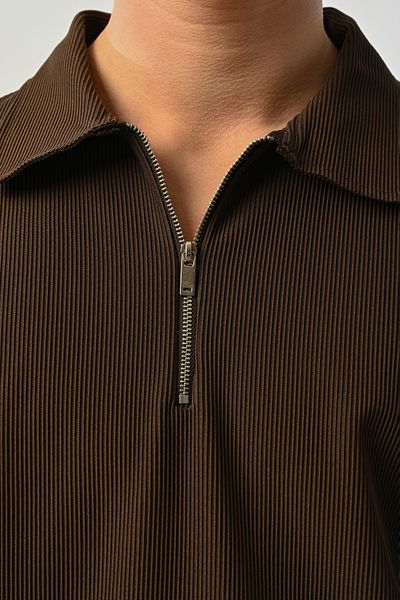 İLKCET MODA Ανδρικό μπλουζάκι Ottoman Oversize με φερμουάρ