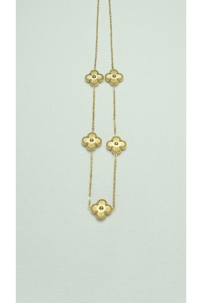 SEYAS JEWELRY Çelik Van Cleef Gold Kolye
