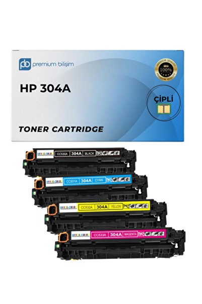 HP Afset 304A Muadil Toner Seti - Color CP2025,CM2320fxi MFP,CM2320nf MFP,CM2...